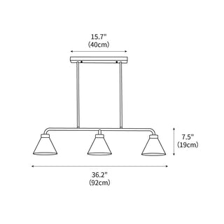 Stephens Minimalist Glass Linear Chandelier