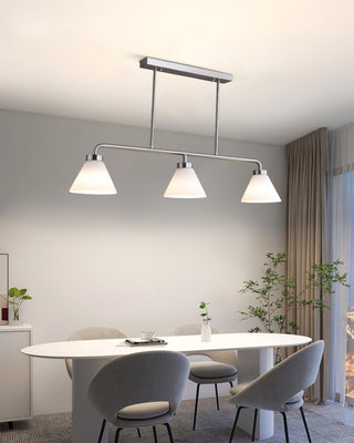Stephens Minimalist Glass Linear Chandelier