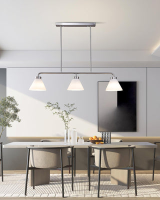 Stephens Minimalist Glass Linear Chandelier