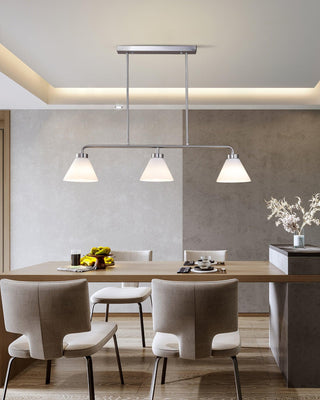 Stephens Minimalist Glass Linear Chandelier