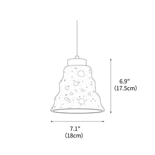 Stone Wabi-Sabi Cement Bell Pendant Light