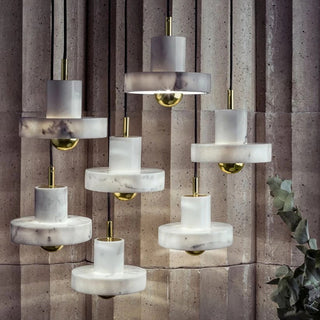 Kaelin Marble & Brass Pendant Light
