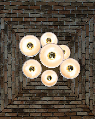 Kaelin Marble & Brass Pendant Light