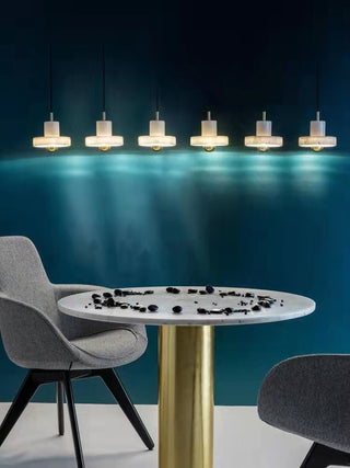 Kaelin Marble & Brass Pendant Light