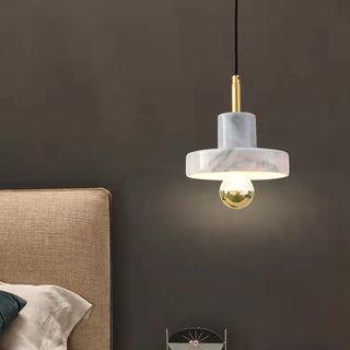 Kaelin Marble & Brass Pendant Light