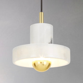Kaelin Marble & Brass Pendant Light