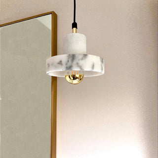 Kaelin Marble & Brass Pendant Light