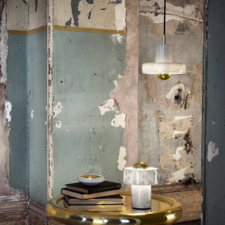 Hank Stone White Marble Orb Table Lamp
