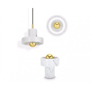 Soul White Marble Brass Wall Light