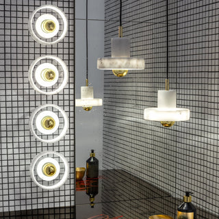 Soul White Marble Brass Wall Light