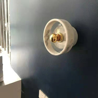 Soul White Marble Brass Wall Light