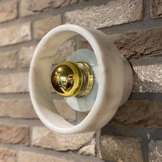 Soul White Marble Brass Wall Light