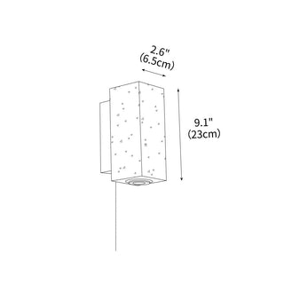 Stone Wood Contemporary Travertine Plug-in Wall Light