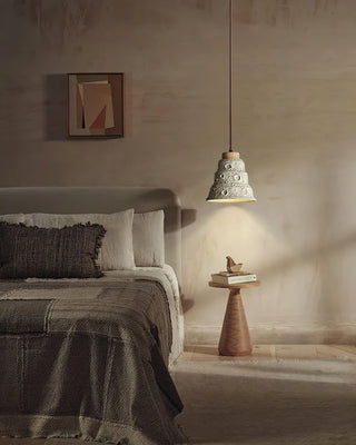 Stone Wabi-Sabi Cement Bell Pendant Light