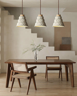 Stone Wabi-Sabi Cement Bell Pendant Light