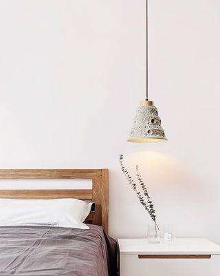 Stone Wabi-Sabi Cement Bell Pendant Light