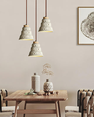 Stone Wabi-Sabi Cement Bell Pendant Light