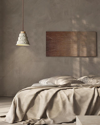 Stone Wabi-Sabi Cement Bell Pendant Light