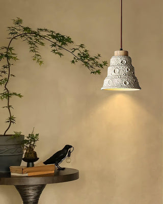 Stone Wabi-Sabi Cement Bell Pendant Light