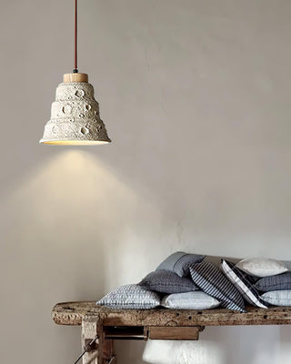 Stone Wabi-Sabi Cement Bell Pendant Light