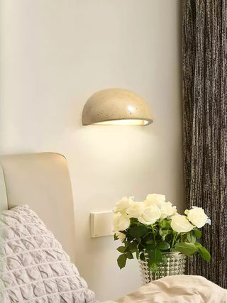 Stone Dusk Scandinavian Travertine Wall Light