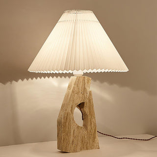 Stone Pillar Contemporary Travertine Table Light