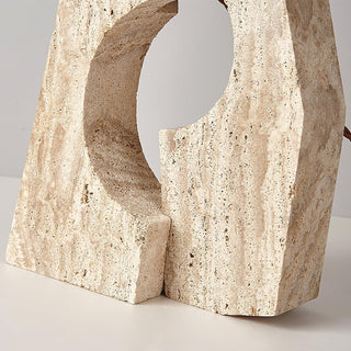 Stone Pillar Contemporary Travertine Table Light