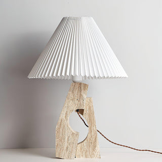 Stone Pillar Contemporary Travertine Table Light