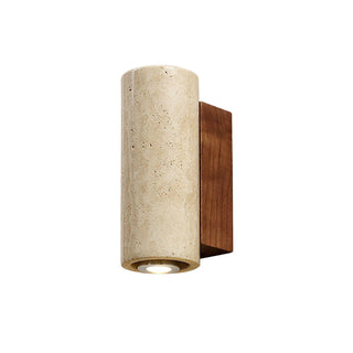 Stone Wood Minimalist Travertine Wall Light