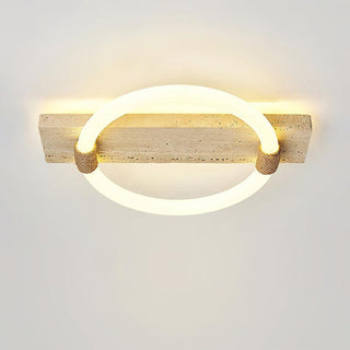 Stonek Minimalist Travertine Ceiling Light