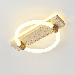 Stonek Minimalist Travertine Ceiling Light