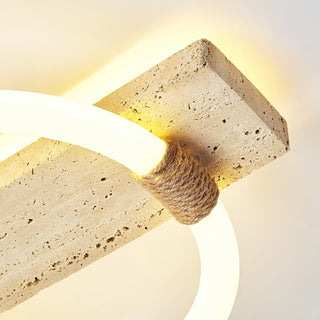 Stonek Minimalist Travertine Ceiling Light