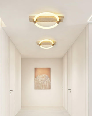Stonek Minimalist Travertine Ceiling Light