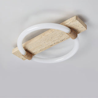 Stonek Minimalist Travertine Ceiling Light