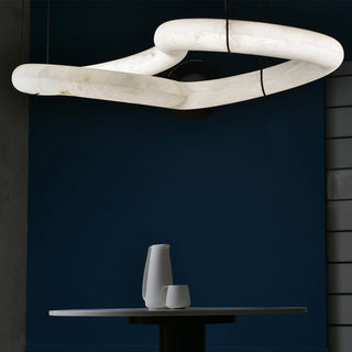 Utalyra Curved Alabaster Pendant Light - Blowlighting