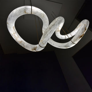 Utalyra Curved Alabaster Pendant Light - Blowlighting
