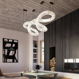 Utalyra Curved Alabaster Pendant Light - Blowlighting
