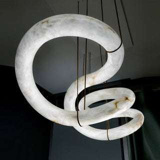 Utalyra Curved Alabaster Pendant Light - Blowlighting