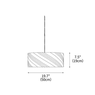 Stripe Modern Cloth Pendant Light