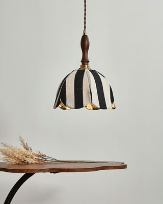 Stripe Tulip Art Deco Cloth Pendant Light