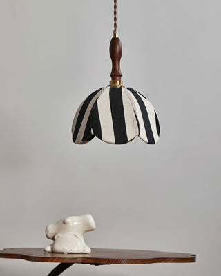 Stripe Tulip Art Deco Cloth Pendant Light