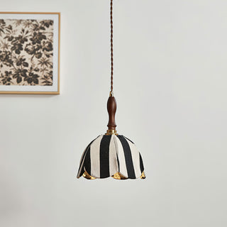 Stripe Tulip Art Deco Cloth Pendant Light