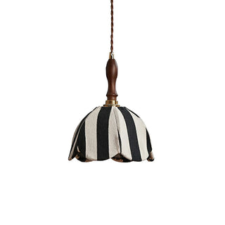 Stripe Tulip Art Deco Cloth Pendant Light