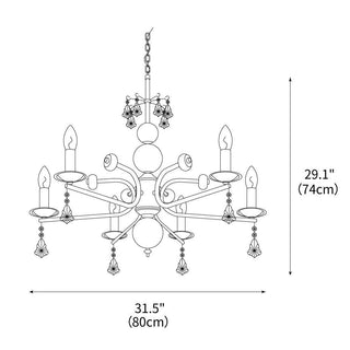 Sunburst Farmhouse Iron Chandelier
