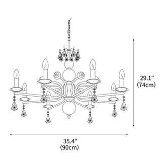 Sunburst Farmhouse Iron Chandelier
