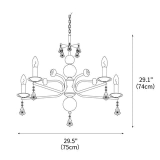 Sunburst Farmhouse Iron Chandelier