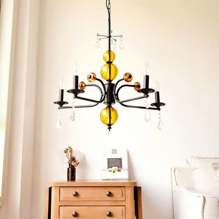 Sunburst Farmhouse Iron Chandelier