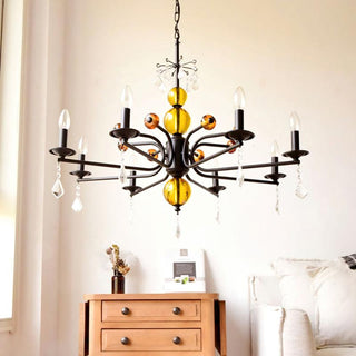 Sunburst Farmhouse Iron Chandelier