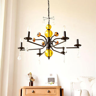 Sunburst Farmhouse Iron Chandelier