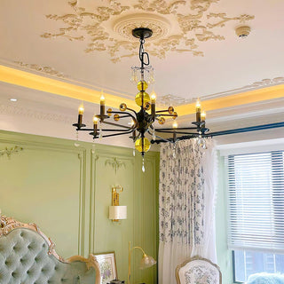 Sunburst Farmhouse Iron Chandelier